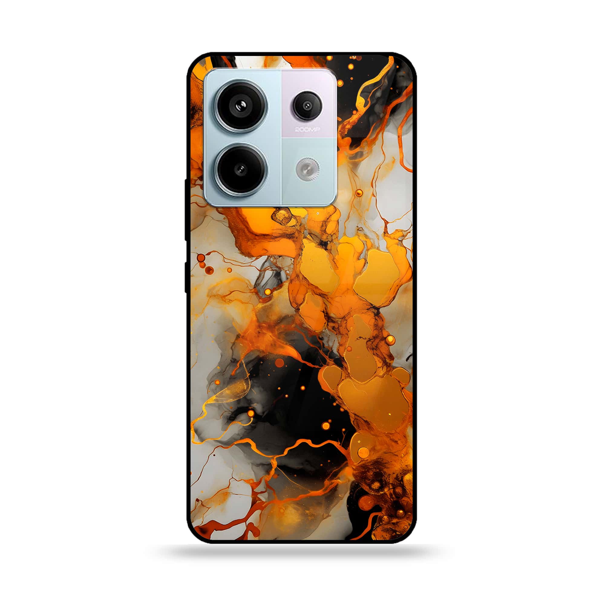 Redmi Note 13 - Liquid Marble Series - Premium Metal Printed soft Bumper shock Proof Case