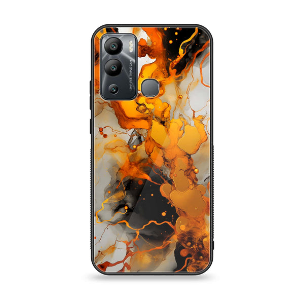 Infinix Hot 12i - Liquid Marble Design 2 - Premium Printed Glass soft Bumper shock Proof Case CS-17311