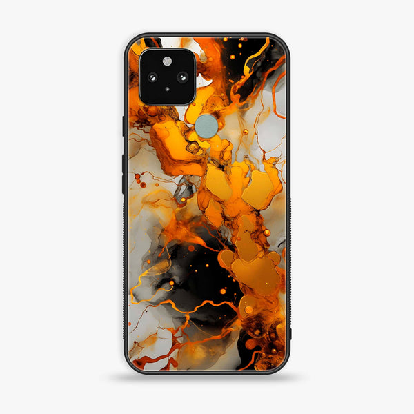 Google Pixel 5 - Liquid Marble Design 2 - Premium Metal Printed soft Bumper Shock Proof Case CS-11755