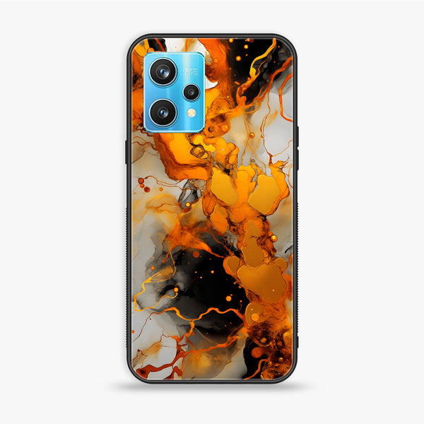 Realme 9 Pro Plus - Liquid Marble Design 2- Premium Printed Glass soft Bumper shock Proof Case CS-12850