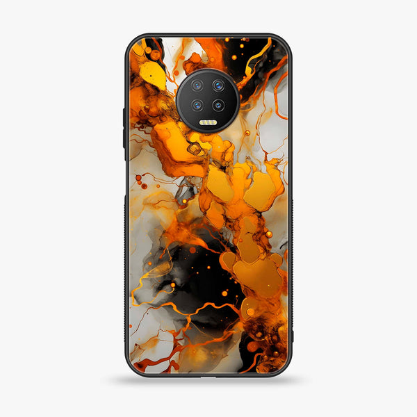 Infinix Note 7 - Liquid Marble Design 2- Premium Printed Glass soft Bumper shock Proof Case CS-12414