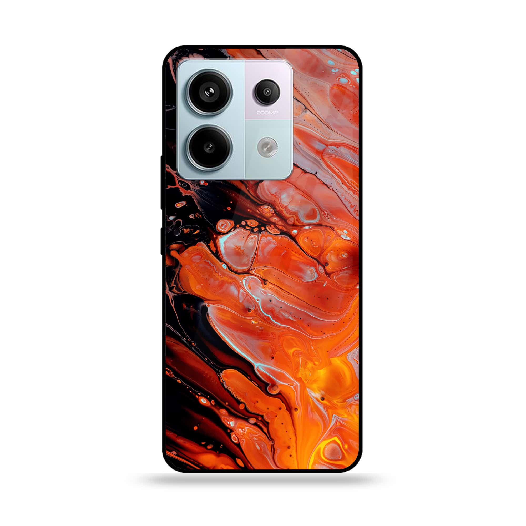 Redmi Note 13 - Liquid Marble Series - Premium Metal Printed soft Bumper shock Proof Case