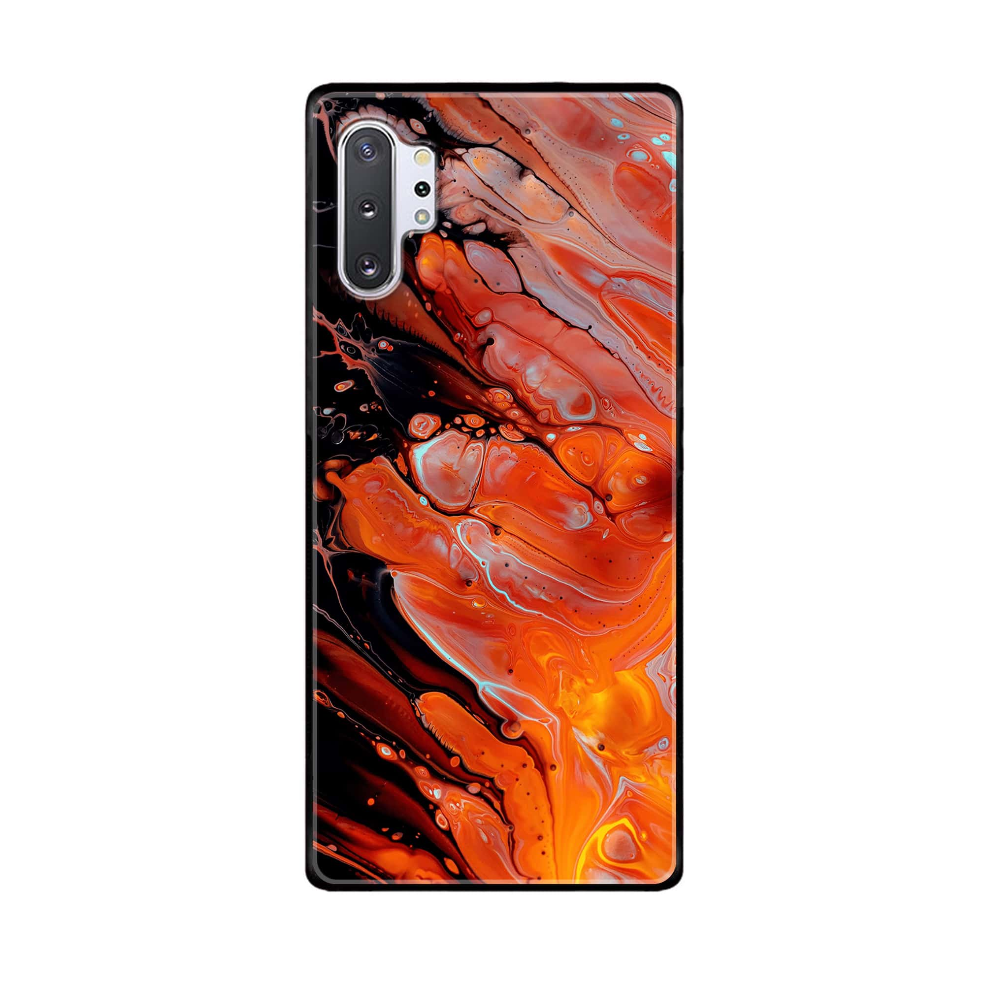 Galaxy Note 10 Pro/Plus - Liquid Marble Series - Premium Printed Glass soft Bumper shock Proof Case