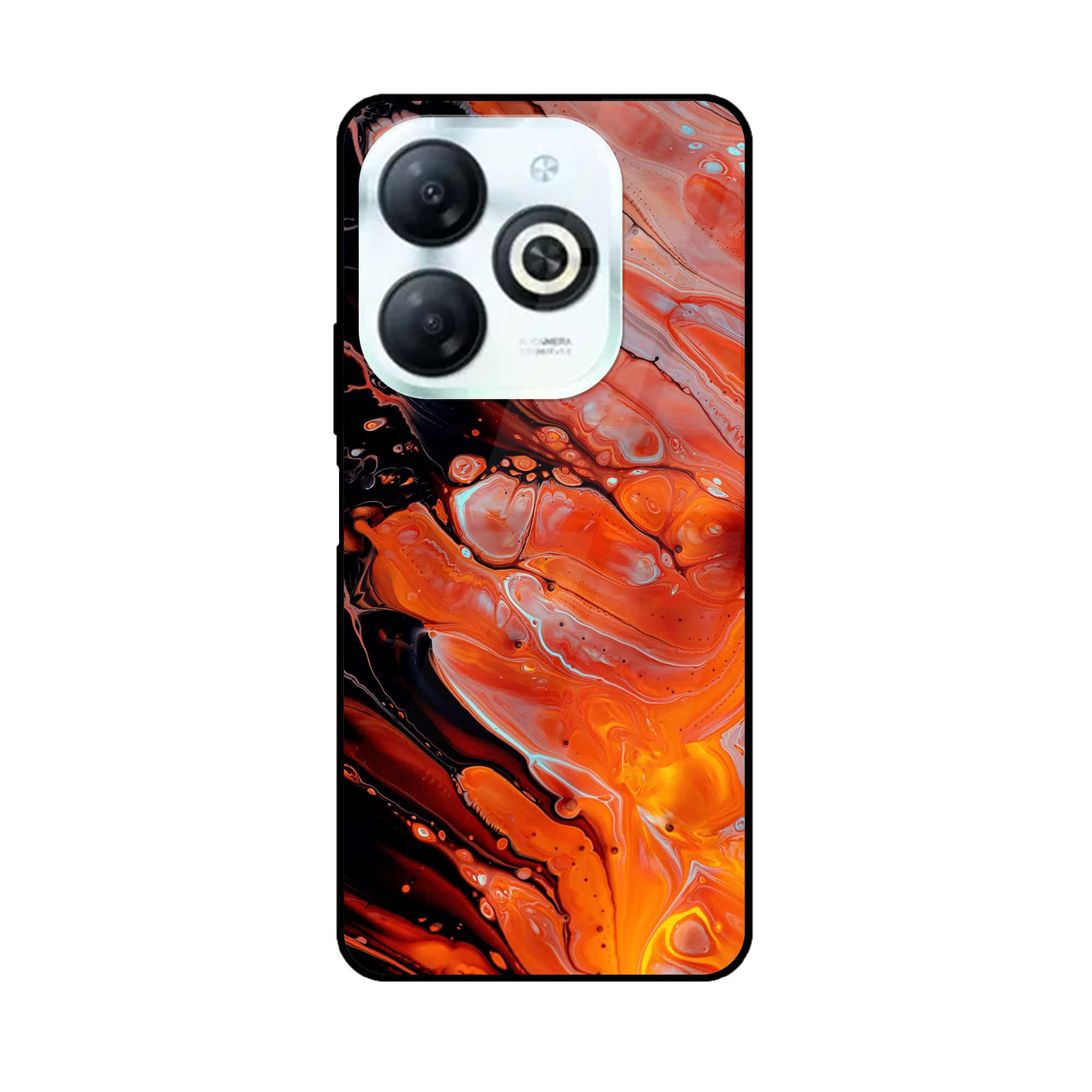 Tecno Spark 20 - Liquid Marble Series - Premium Printed Glass soft Bumper shock Proof Case