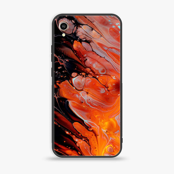 Vivo Y90 - Liquid Marble Design 4  - Premium Printed Glass soft Bumper shock Proof Case CS-35115