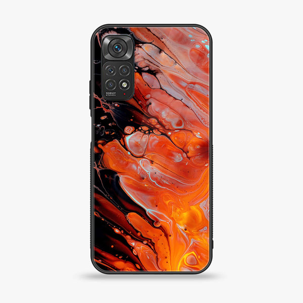 Xiaomi Redmi Note 11s -  Liquid Marble Design 4 - Premium Printed Glass soft Bumper shock Proof Case CS-18787