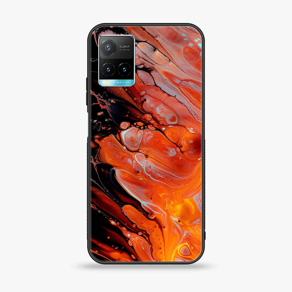 Vivo Y33s - Liquid Marble Design 4 - Premium Printed Glass soft Bumper shock Proof Case CS-8351