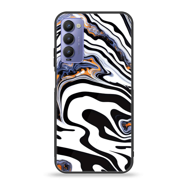 Tecno Camon 18 Liquid Marble Design 10 Premium Printed Glass soft Bumper shock Proof Case CS-13060