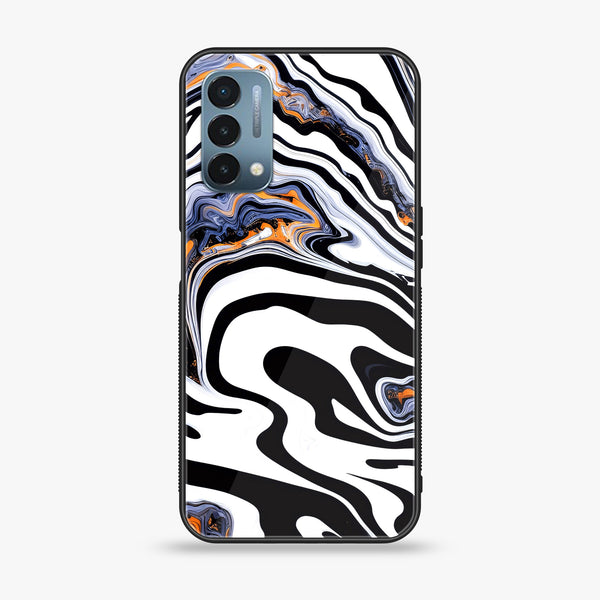 OnePlus Nord N200 5G - Liquid Marble Design 10 - Premium Printed Glass soft Bumper shock Proof Case CS-19581