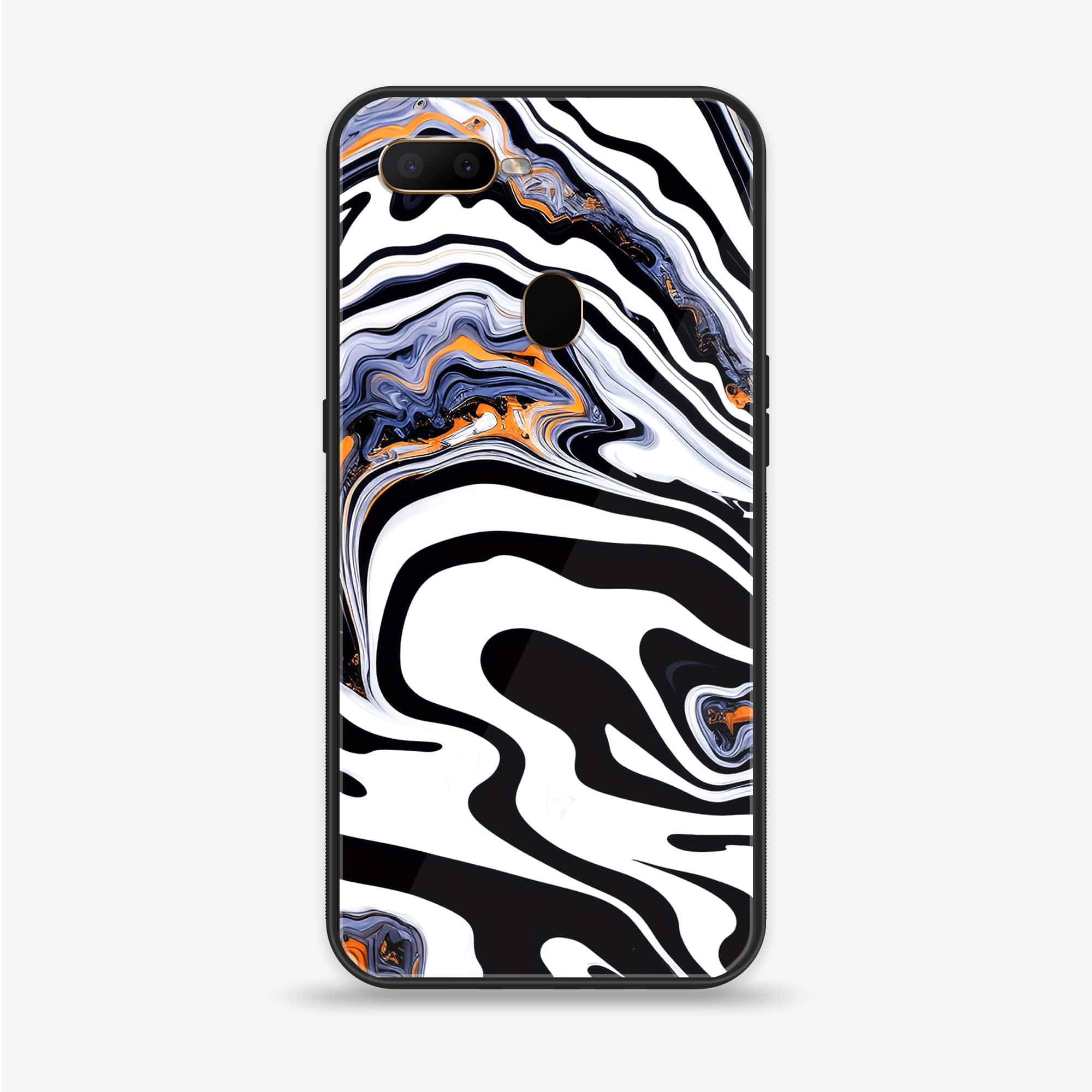 Oppo A12  - Liquid Marble Series - Premium Printed soft Bumper shock Proof Case