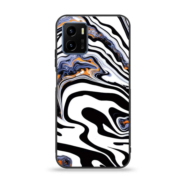 Vivo Y15s 2021/Y15C  Liquid Marble Design 10 Premium Printed Glass soft Bumper shock Proof Case  CS-31056