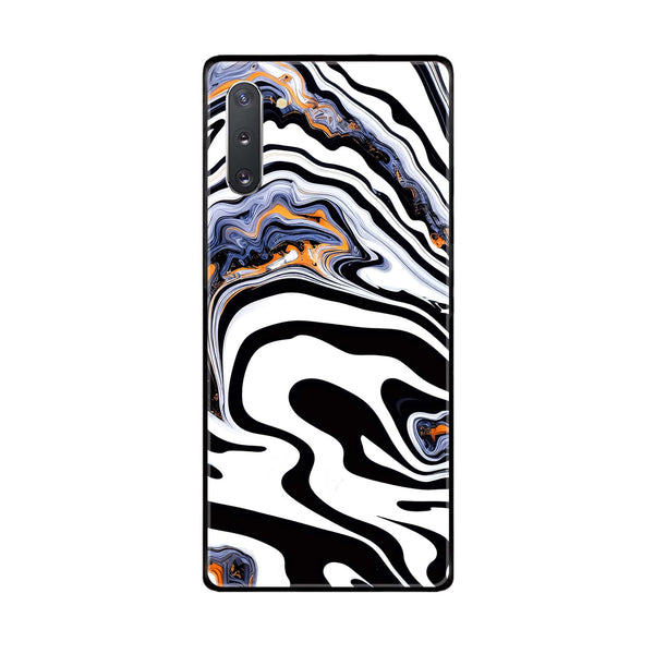 Samsung Galaxy Note 10 5G Liquid Marble  Design 10 Premium Metal Printed soft Bumper shock Proof Case  CS-30881