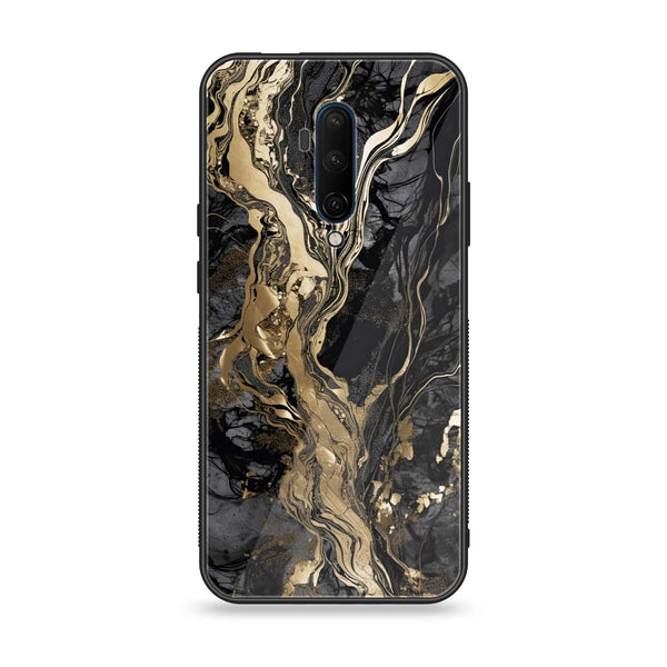 OnePlus 7T Pro - Liquid Marble Design 9  - Premium Printed Glass soft Bumper shock Proof Case CS-35750