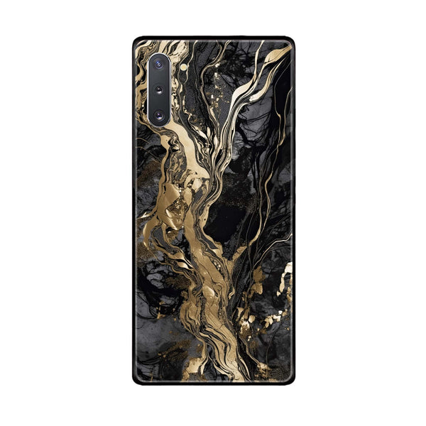 Samsung Galaxy Note 10 5G Liquid Marble Design 9  Premium Printed Glass soft Bumper shock Proof Case  CS-37288