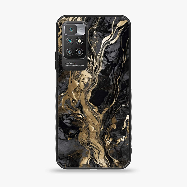 Redmi 10 4G/ Redmi 10 Prime- Liquid Marble Design 9 - Soft Bumper shock Proof Glass Case CS-22470 CS-34630