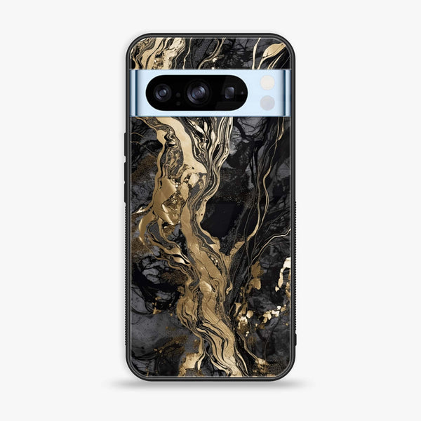 Google Pixel 8 Pro - Liquid Marble Design 9 - Premium Printed Glass soft Bumper shock Proof Case CS-18210