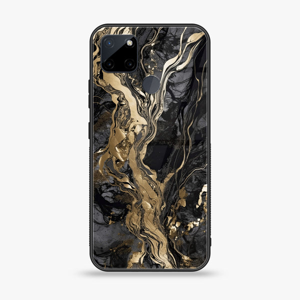 Realme C21Y - Liquid Marble Design 9 - Premium Printed Glass soft Bumper shock Proof Case CS-20636