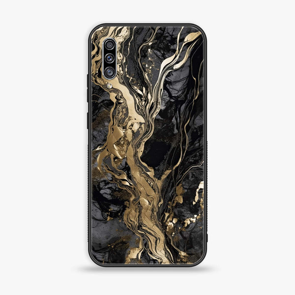 Galaxy A50/ A50s/ A30s - Liquid Marble Series Design 9  - Premium Printed Glass soft Bumper shock Proof Case  CS-19359