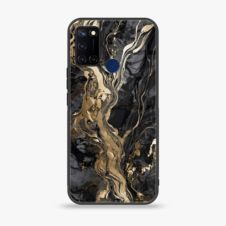 Realme C17 - Liquid Marble Design 9- Premium Printed Glass soft Bumper shock Proof Case CS-47227