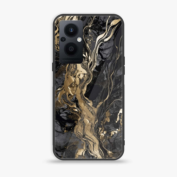 OnePlus N20/ F21 Pro 5g/ Reno 7Z - Liquid Marble  Design 9  - Premium Printed Glass soft Bumper shock Proof Case CS-26896