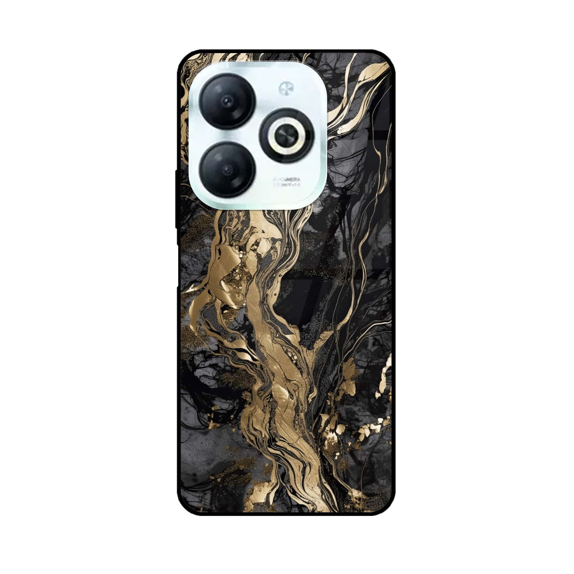 Tecno Spark 20 - Liquid Marble Series - Premium Printed Glass soft Bumper shock Proof Case