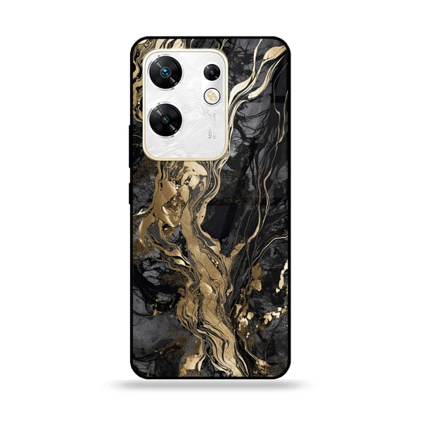 Infinix Zero 30 4G - Liquid Marble Design 9 - Premium Printed Glass soft Bumper shock Proof Case CS-13491 CS-16304