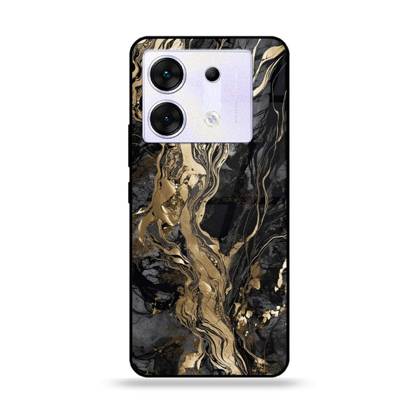 Infinix Zero 30 5G - Liquid Marble  Design 9  - Premium Metal Printed soft Bumper shock Proof Case CS-40898