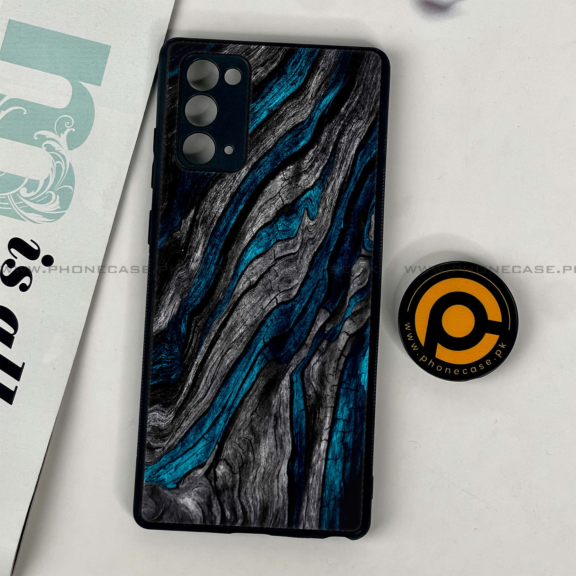 Samsung Galaxy Note 20 - Liquid Marble Series - Premium Printed Glass soft Bumper shock Proof Case