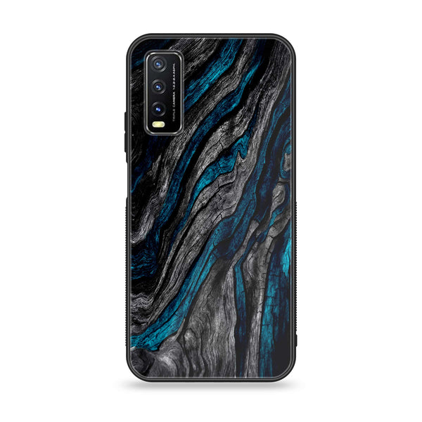 Vivo Y20 2021 Liquid Marble Design 8 Premium Printed Glass soft Bumper shock Proof Case CS-8780