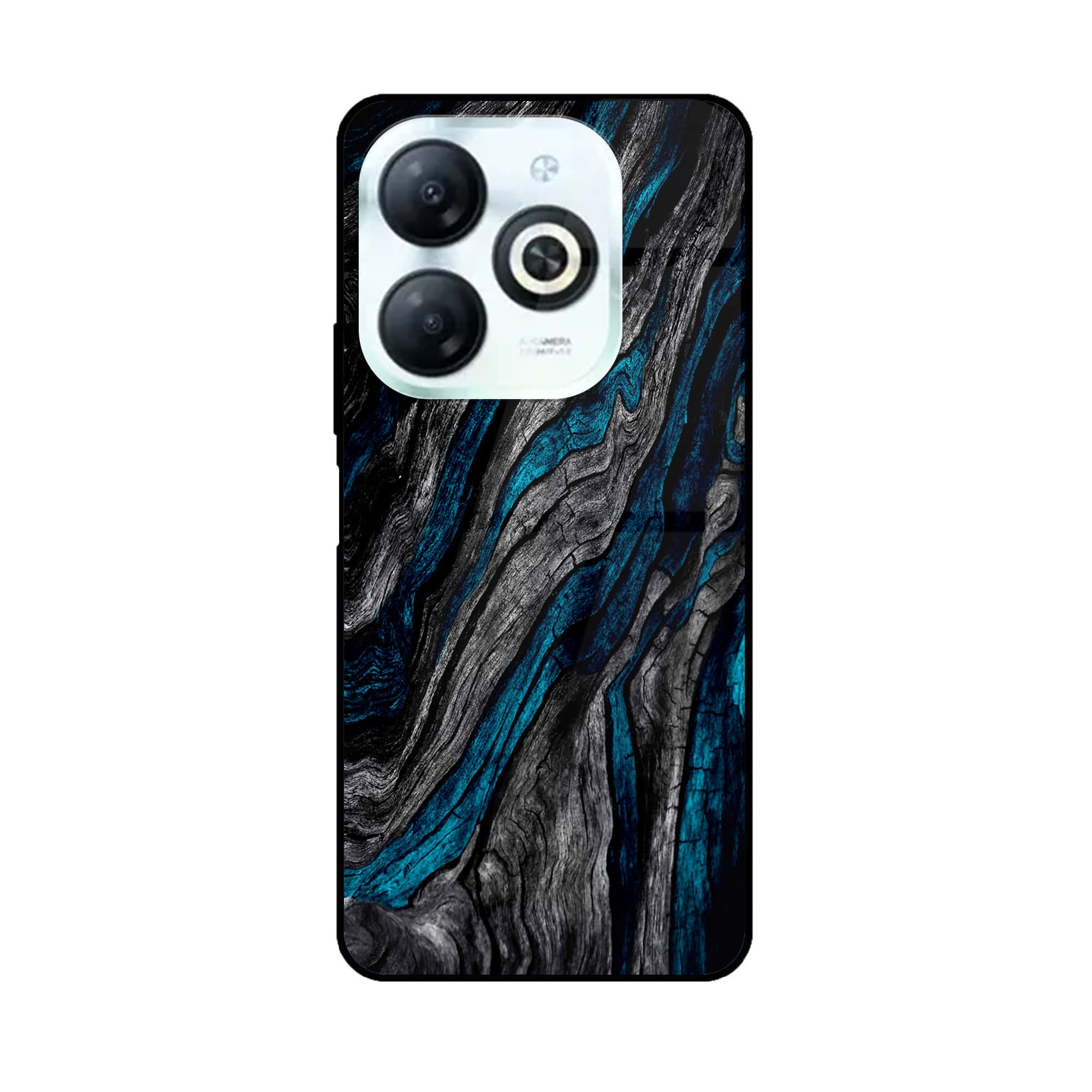 Tecno Spark 20 - Liquid Marble Series - Premium Printed Glass soft Bumper shock Proof Case