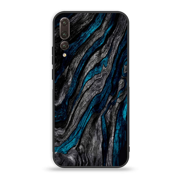 Huawei P20 Pro - Liquid Marble Design 8- Premium Printed Glass soft Bumper shock Proof Case CS-18745