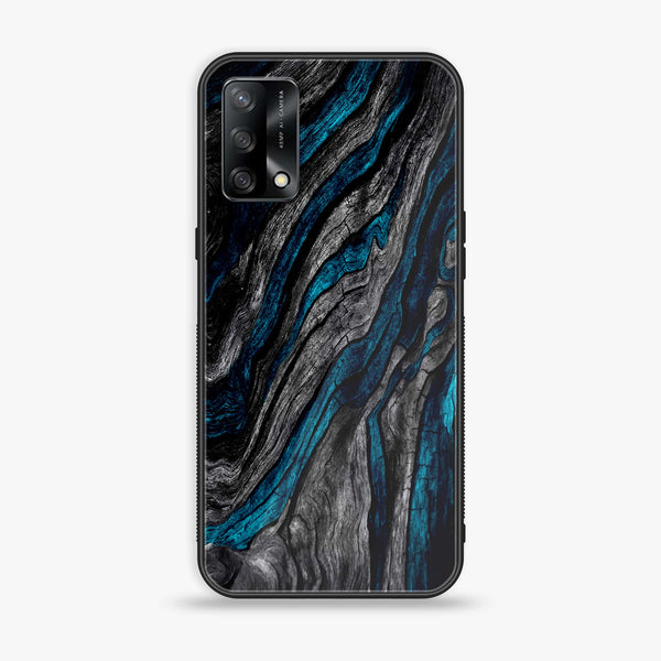 Oppo F19 - Liquid Marble Series Design 8  - Premium Printed Glass soft Bumper shock Proof Case CS-20423