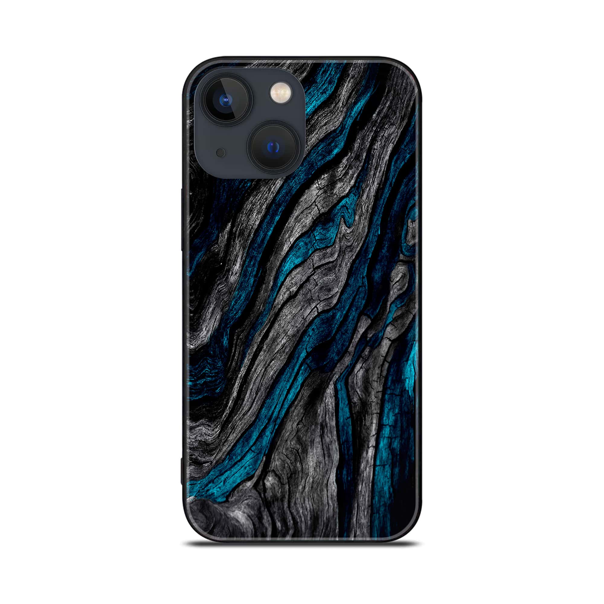 iPhone 14 - Liquid Marble Series - Premium Printed Glass soft Bumper shock Proof Case