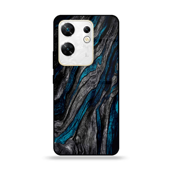 Infinix Zero 30 4G - Liquid Marble Design 8- Premium Printed Glass soft Bumper shock Proof Case CS-13159