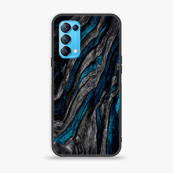 Oppo Reno 5 Liquid Marble Design 8 Premium Printed Glass soft Bumper shock Proof Case CS-13991