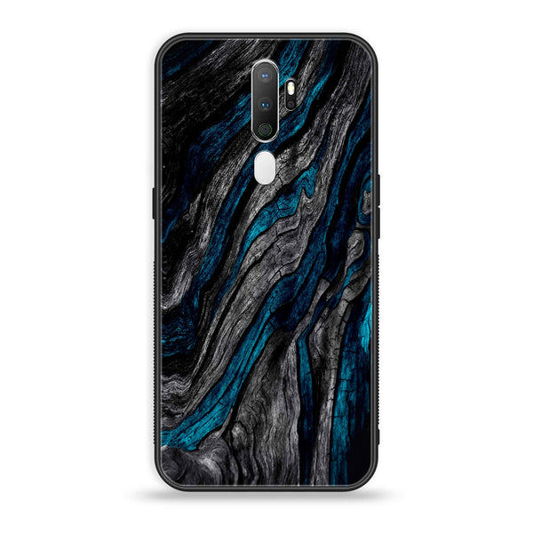 Oppo A5 2020/ A9 2020 -  Liquid Marble Design 8 Premium Printed Glass soft Bumper shock Proof Case CS-33627