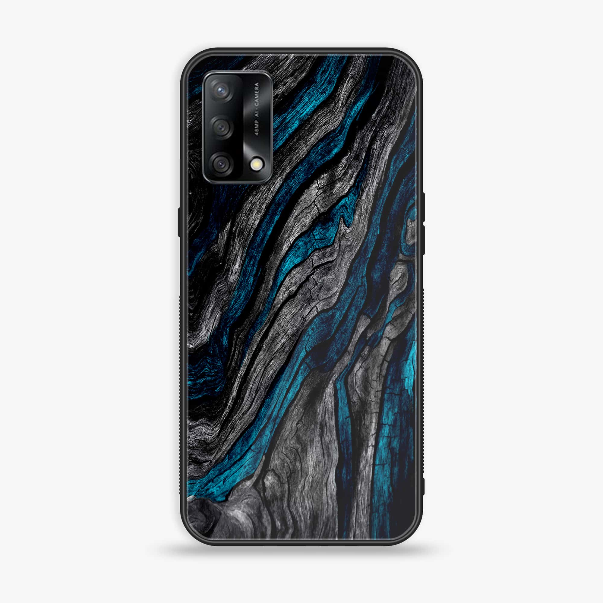 Oppo F19s - Liquid Marble Series - Premium Metal Printed soft Bumper shock Proof Case