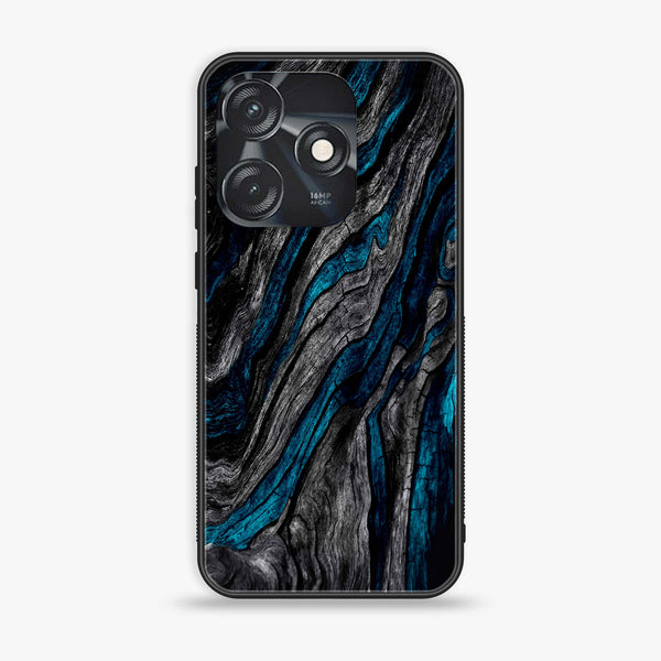 Tecno Spark 10 - Liquid Marble Design 8- Premium Printed Glass soft Bumper shock Proof Case CS-12995