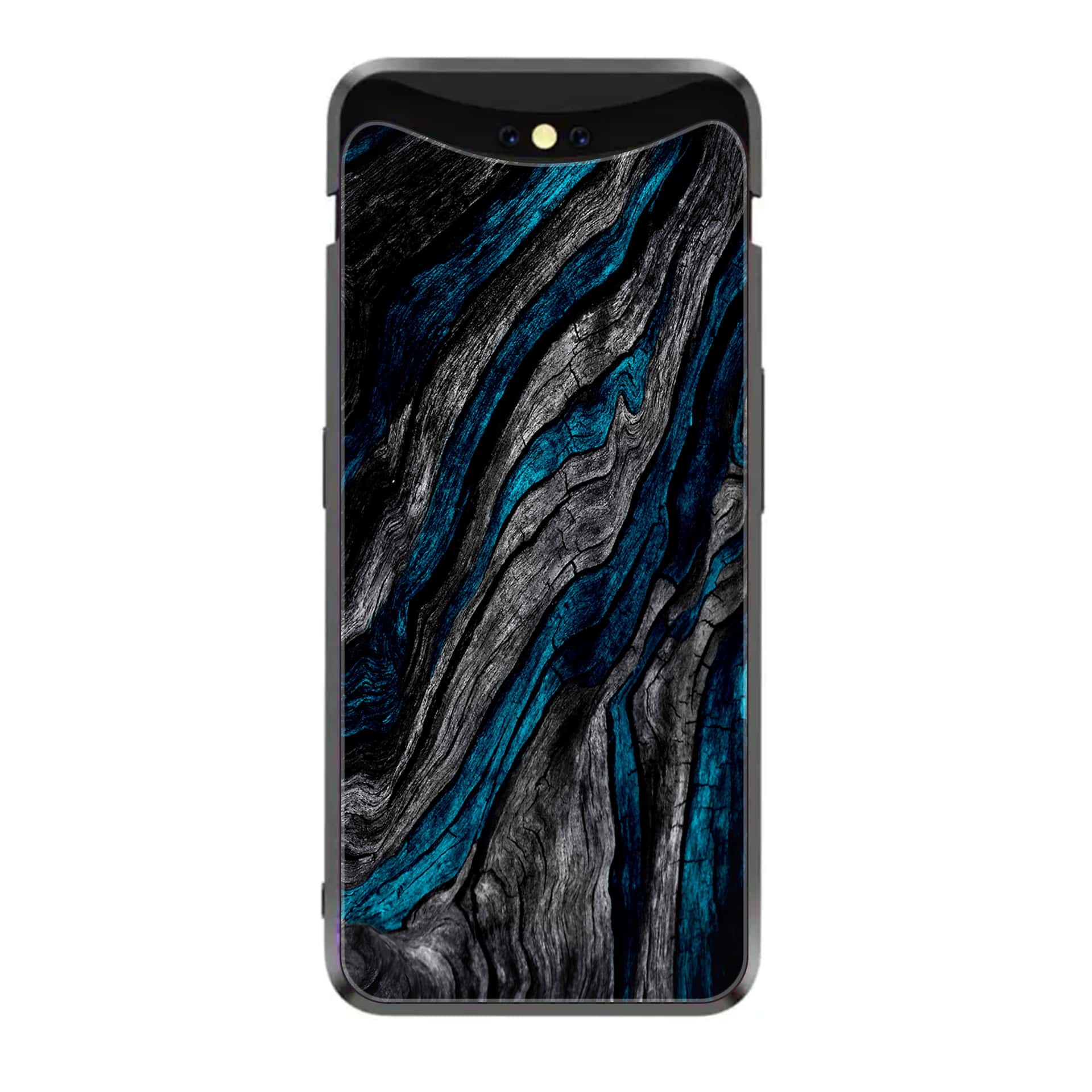 Oppo Find X - Liquid Marble Series - Premium Printed Glass soft Bumper shock Proof Case
