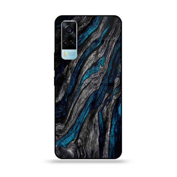 Vivo Y53s 4G Liquid Marble Design 8 Premium Printed Glass soft Bumper shock Proof Case CS-16757