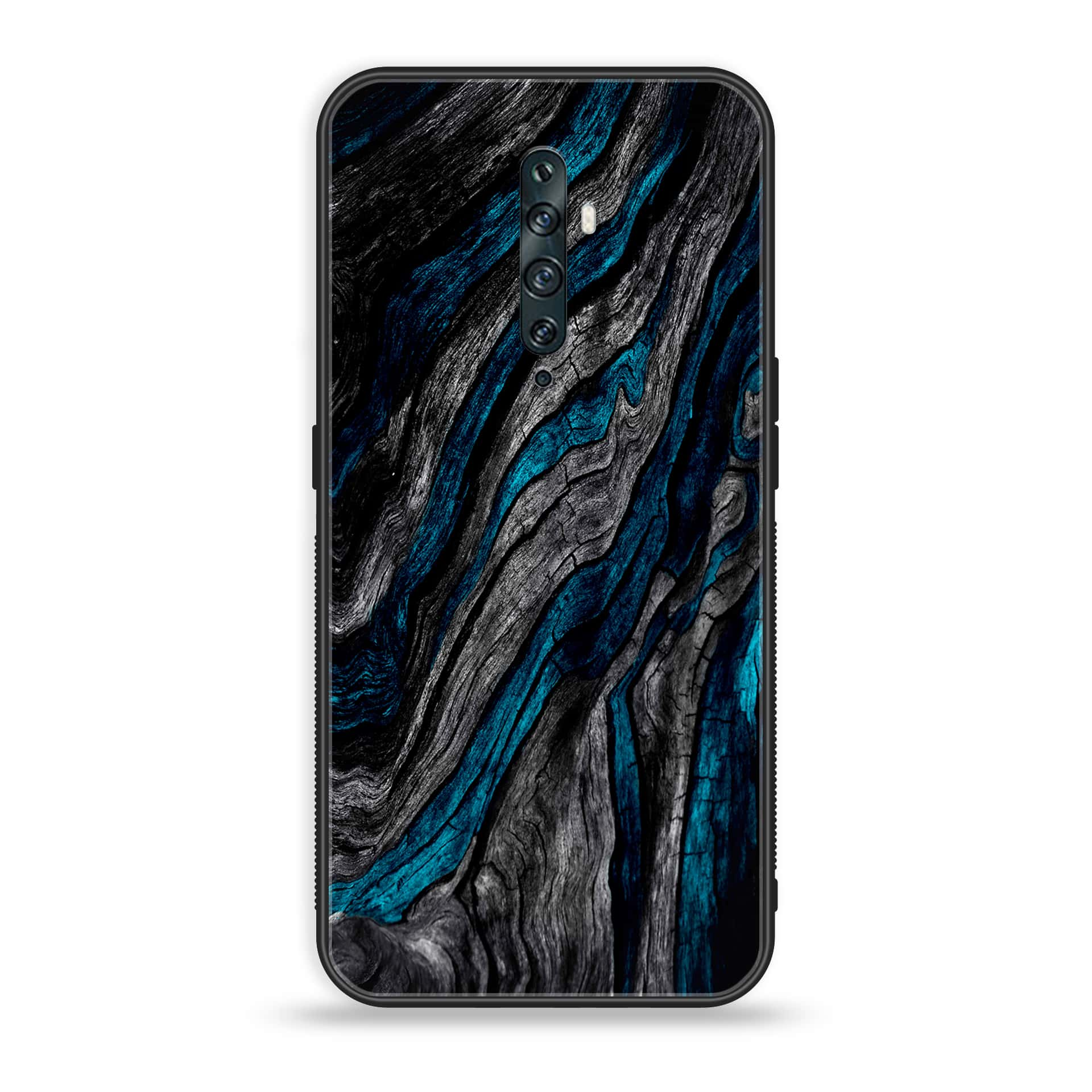 OPPO Reno 2f - Liquid Marble Series - Premium Printed Glass soft Bumper shock Proof Case