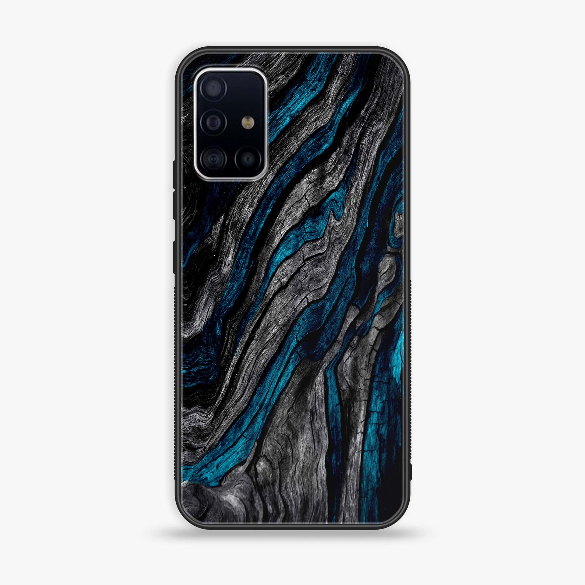 Samsung Galaxy A71 Liquid Marble Series Premium Printed Glass soft Bumper shock Proof Case