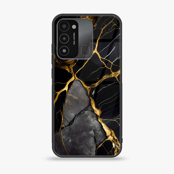 Tecno Spark 8C  - Liquid Marble Design 1 - Premium Printed Glass soft Bumper shock Proof Case  CS-25852