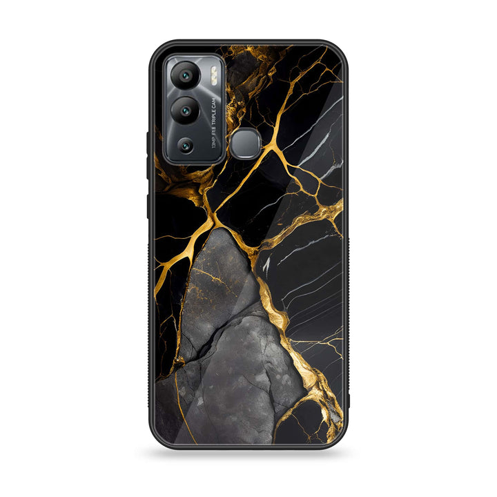 Infinix Hot 12i - Liquid Marble Design 6- Premium Metal Printed soft Bumper Shock Proof Case CS-12397