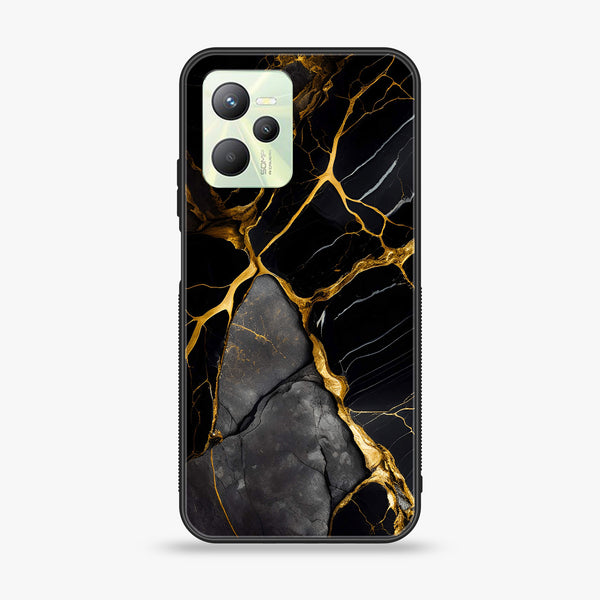 Realme C35 - Liquid Marble Design 6 - Premium Printed Glass soft Bumper shock Proof Case CS-15819