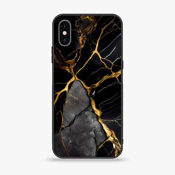 iPhone Xs Max - Liquid Marble Design 6 - Premium Printed Glass soft Bumper shock Proof Case CS-21341