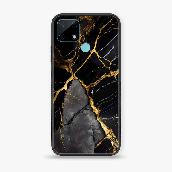 Realme C25 - Liquid Marble Design 6 - Premium Printed Glass soft Bumper shock Proof Case CS-14660