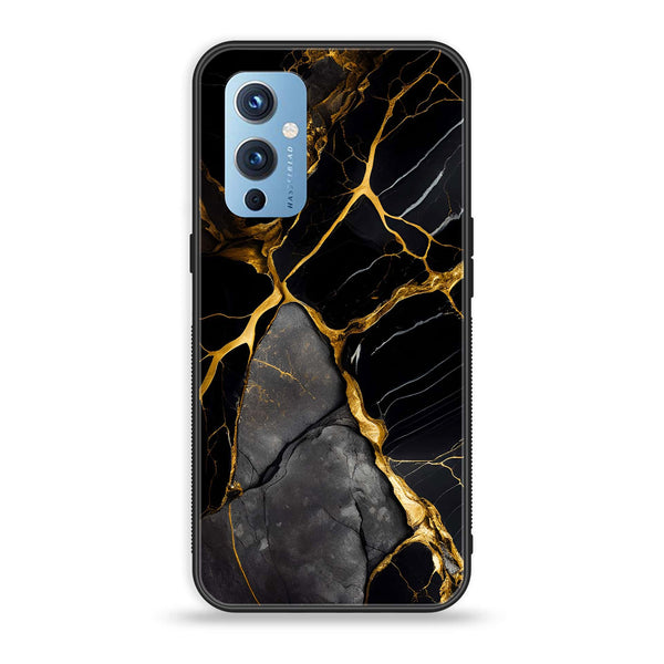 OnePlus 9 - Liquid Marble Design 6 - Premium Printed Glass soft Bumper shock Proof Case CS-14717