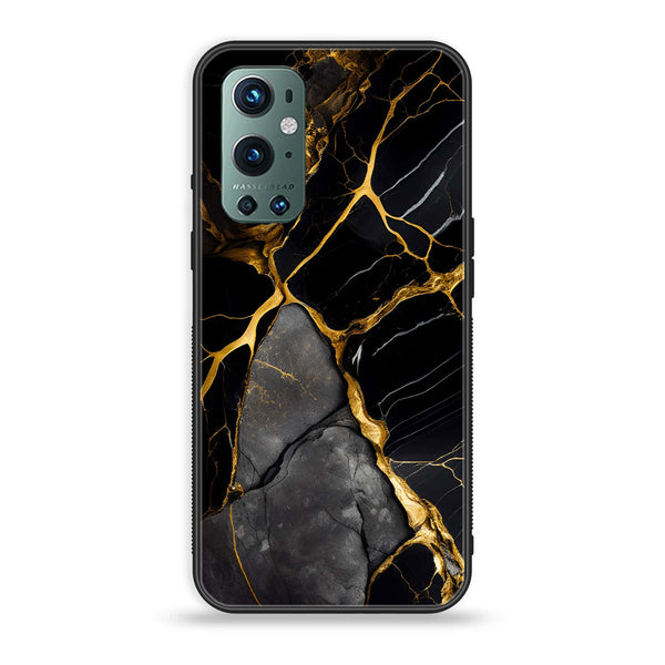 OnePlus 9 Pro - Liquid Marble Design 6- Premium Printed Glass soft Bumper shock Proof Case CS-12578