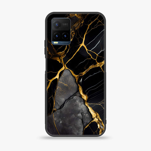 Vivo Y21/Y33 - Liquid Marble Design 6 - Premium Printed Glass soft Bumper shock Proof Case CS-21039 CS-22837